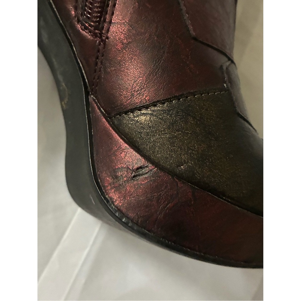 Ellie Over-the-Knee High Heel Wonder Woman Boots in Burgundy and Black -Size 7 - Picture 5 of 7